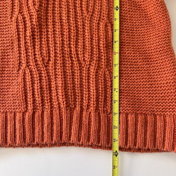 Banana Republic Women Cable Knit Chunky Sweater Italian Yarn Merino Wool Alpaca - Picture 8 of 8